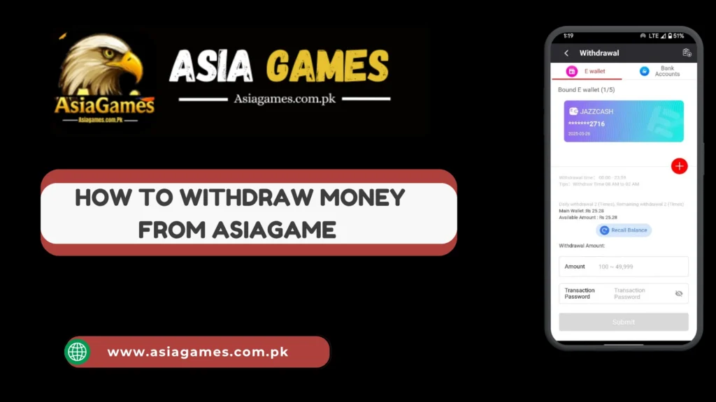 Asiagame Withdraw